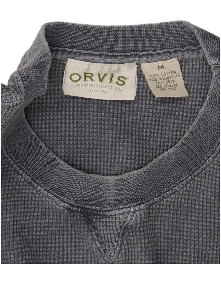 Camiseta Orvis Hombre Manga Larga Algodón Gris Medio