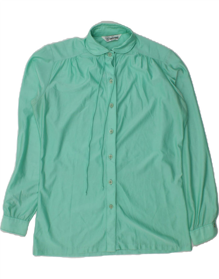 VINTAGE Womens Shirt Blouse US 8 Medium Turquoise Vintage Vintage and Second-Hand Vintage from Messina Hembry 
