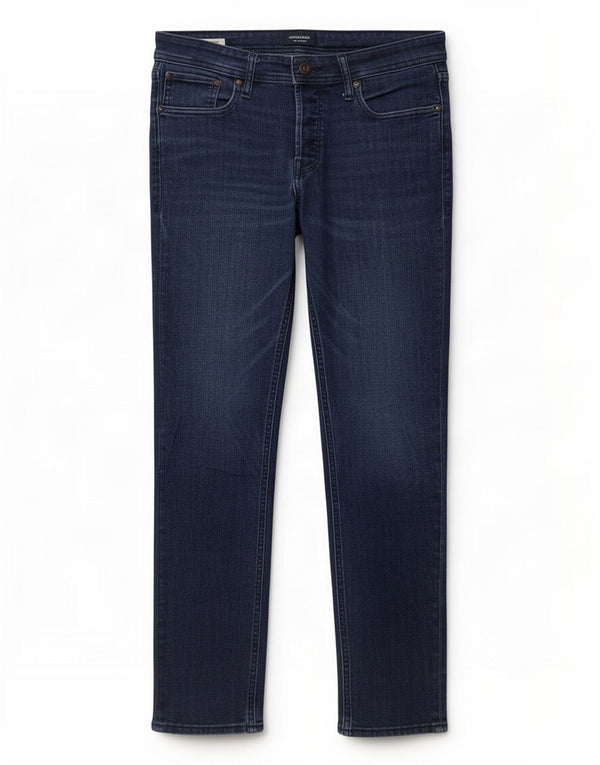 Jack & Jones Mens Mike Slim Jeans W34 L32 Algodón Azul Marino