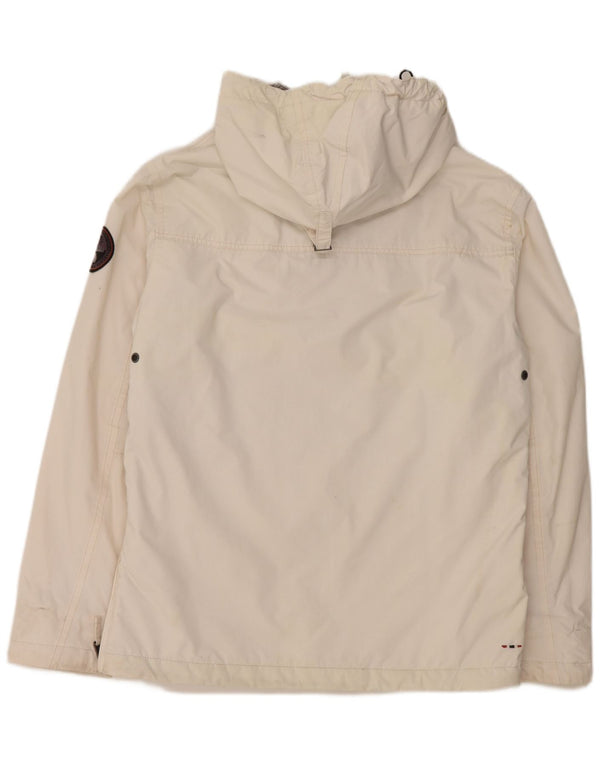 Napapijri Chaqueta anorak de ajuste regular con capucha para hombre UK 40 Large White Polyamide