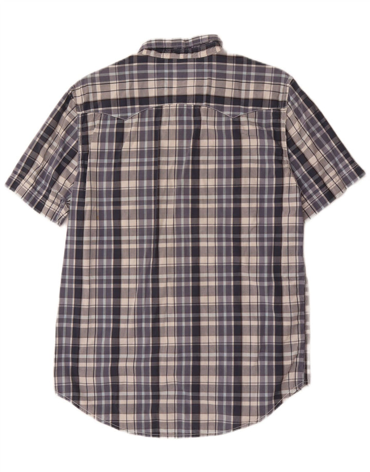 Levi's Camisa Slim Fit De Manga Corta De Algodón A Cuadros Azul Medio