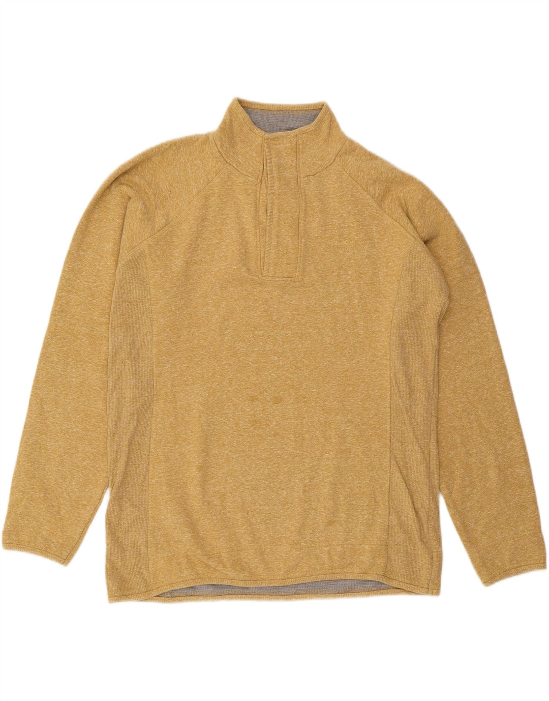 Weird Fish - Sudadera con cuello y botones para hombre, talla grande, color amarillo
