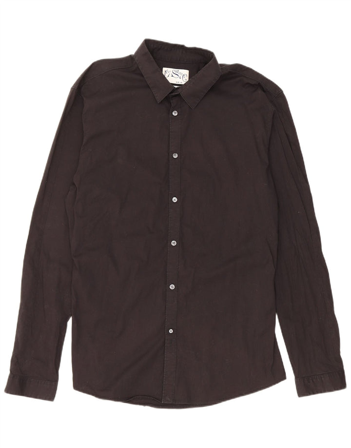 Levi's Hombre Slim Fit Camisa XL Algodón Negro