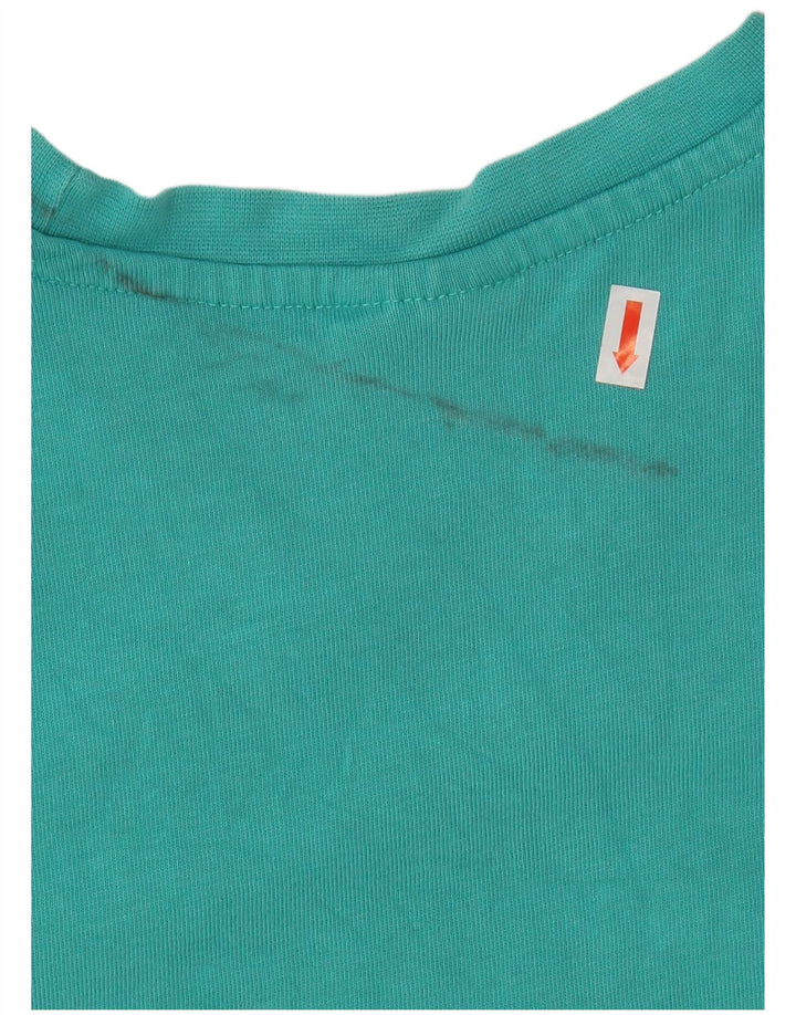 REEBOK Camiseta clásica con gráfico para hombre Top Medium Turquesa Algodón