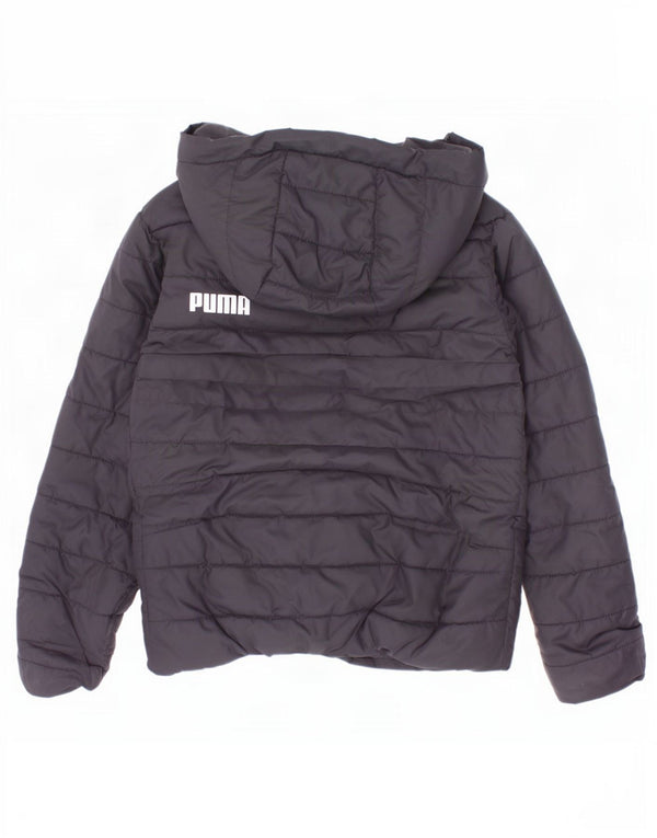 Puma Chaqueta acolchada con capucha para niño 5-6 años Negro Poliéster
