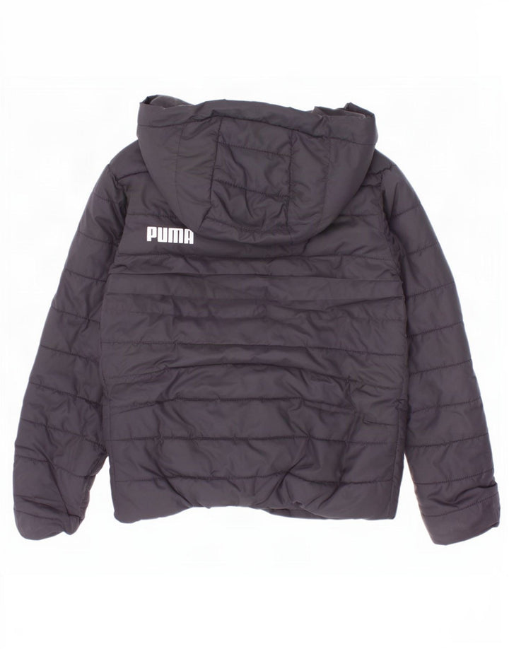 Puma Chaqueta acolchada con capucha para niño 5-6 años Negro Poliéster