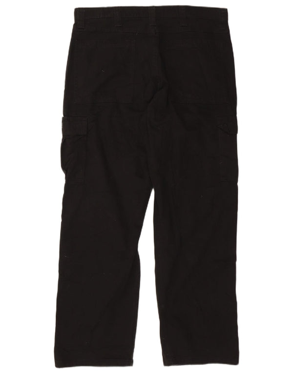 WRANGLER Pantalones cargo rectos para hombre W36 L32 Algodón negro