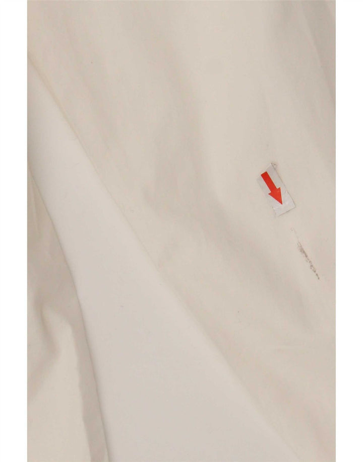 Camisa vintage para hombre de algodón blanco pequeño