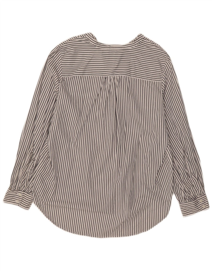 Marks & Spencer Camisa tipo jersey para mujer UK 46 Grande Algodón a rayas blancas