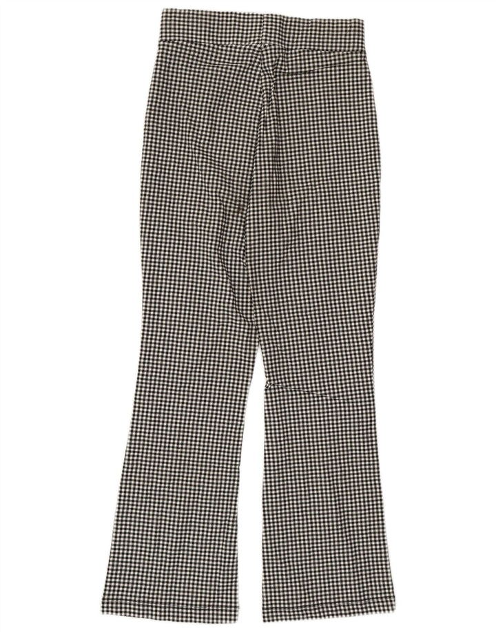 ZARA Mujer Pantalón Chino Bootcut Medium W28 L26 Black Gingham