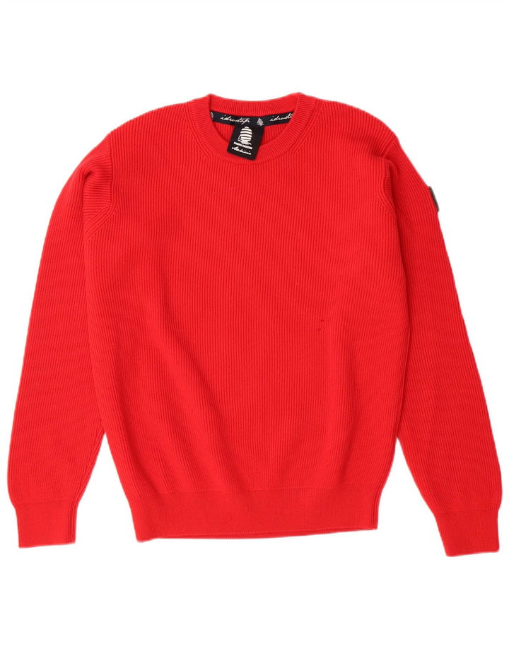 Marina Yachting Jersey Hombre Cuello Redondo Lana Virgen Rojo Pequeño
