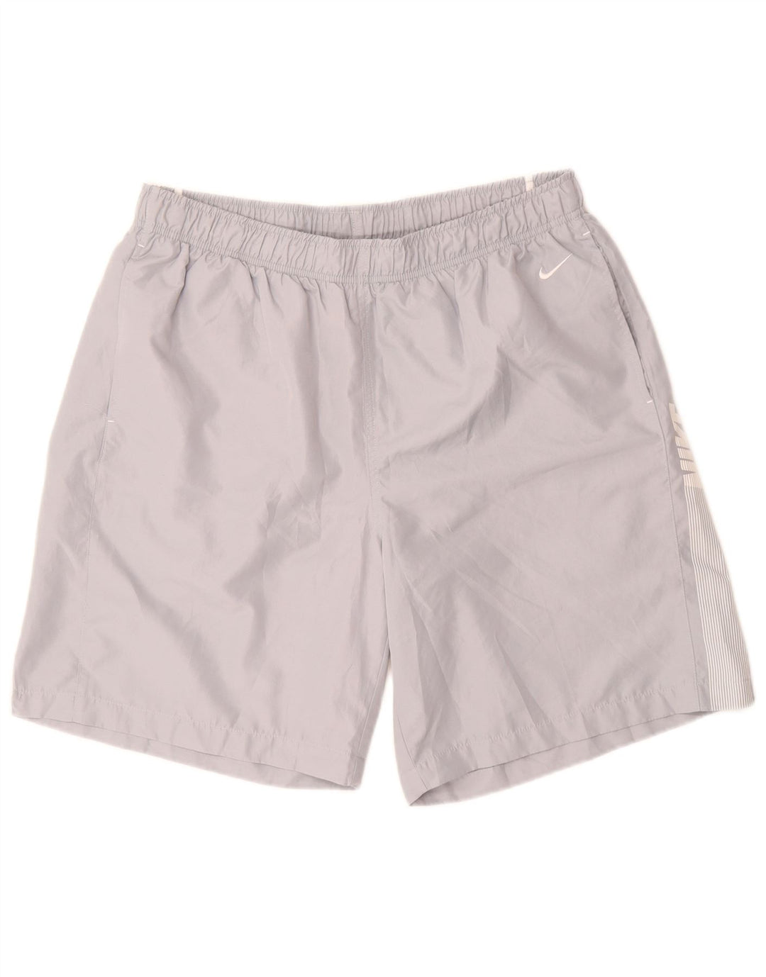 Nike Pantalones cortos deportivos gráficos para hombre XL Gris Poliéster a rayas