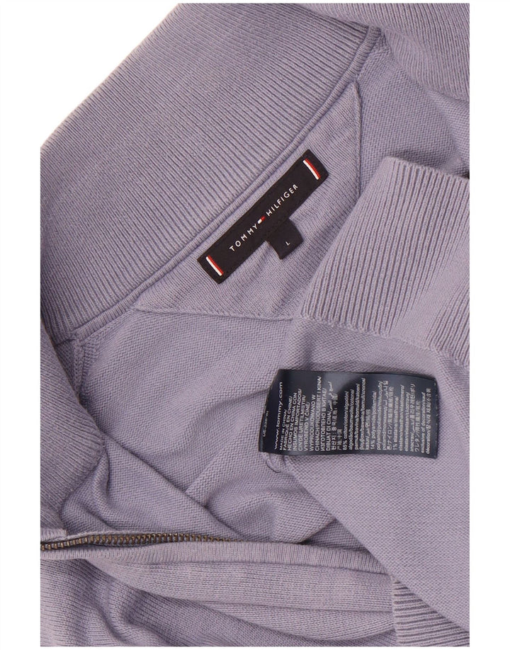Tommy Hilfiger - Cárdigan para hombre (algodón azul grande)