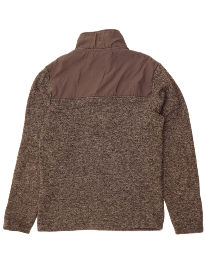 Sudadera con cuello y cremallera para hombre Mountain Warehouse Jersey pequeño gris moteado