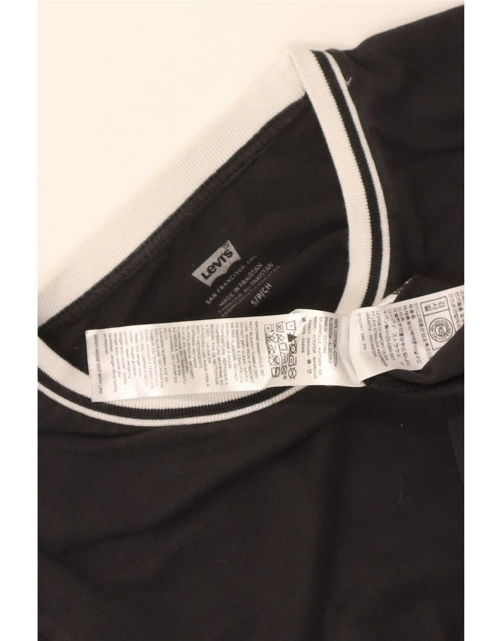 Levi's Camiseta para mujer Top UK 10 Small Black Cotton