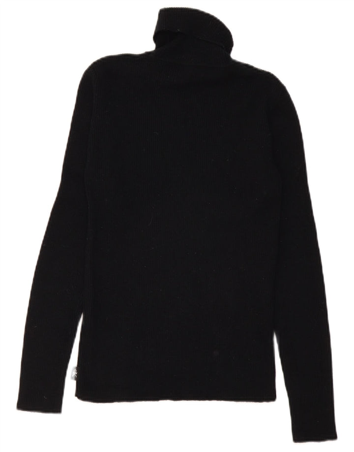 CALVIN KLEIN JEANS Suéter tipo jersey con cuello vuelto para mujer UK 40 Mediano Negro