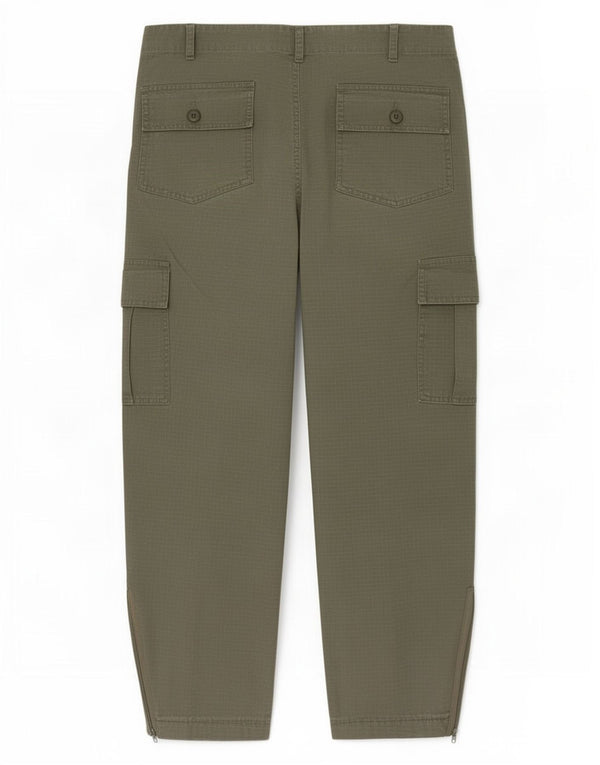 Vintage hombres holgados pantalones cargo IT 50 grande W36 L27 cheque verde