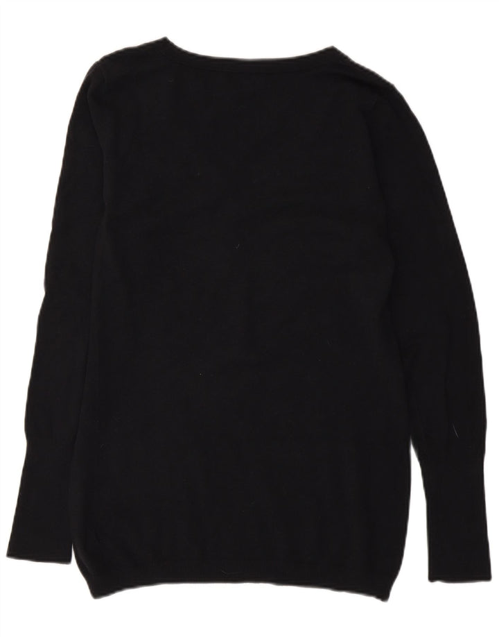 Gap Suéter tipo jersey con cuello y botones para mujer UK 44 Algodón negro mediano