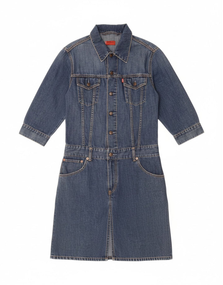 LEVI'S Vestido vaquero de manga 3/4 para niña 11-12 años Azul medio
