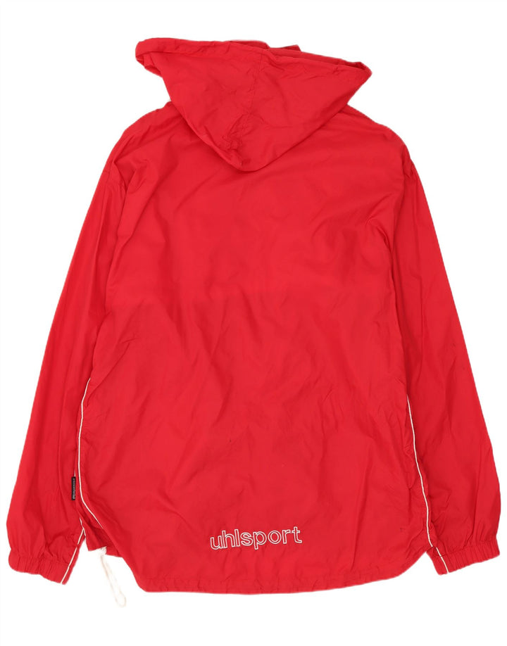 Uhlsport Chaqueta impermeable con capucha para hombre UK 40 Large Poliéster rojo
