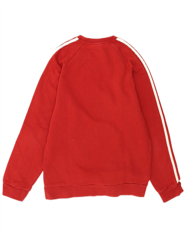 Adidas Hombre Sudadera Jumper Small Rojo Colorblock Algodón