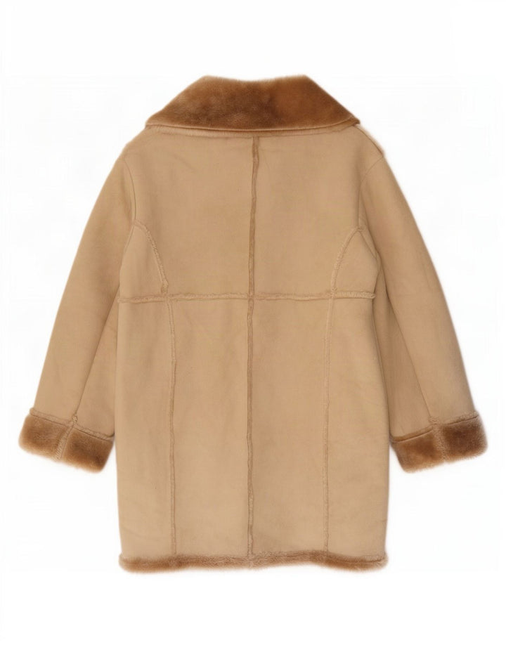 Casamia Abrigo Sherpa Extragrande para Mujer UK 10 Pequeño Poliéster Beige