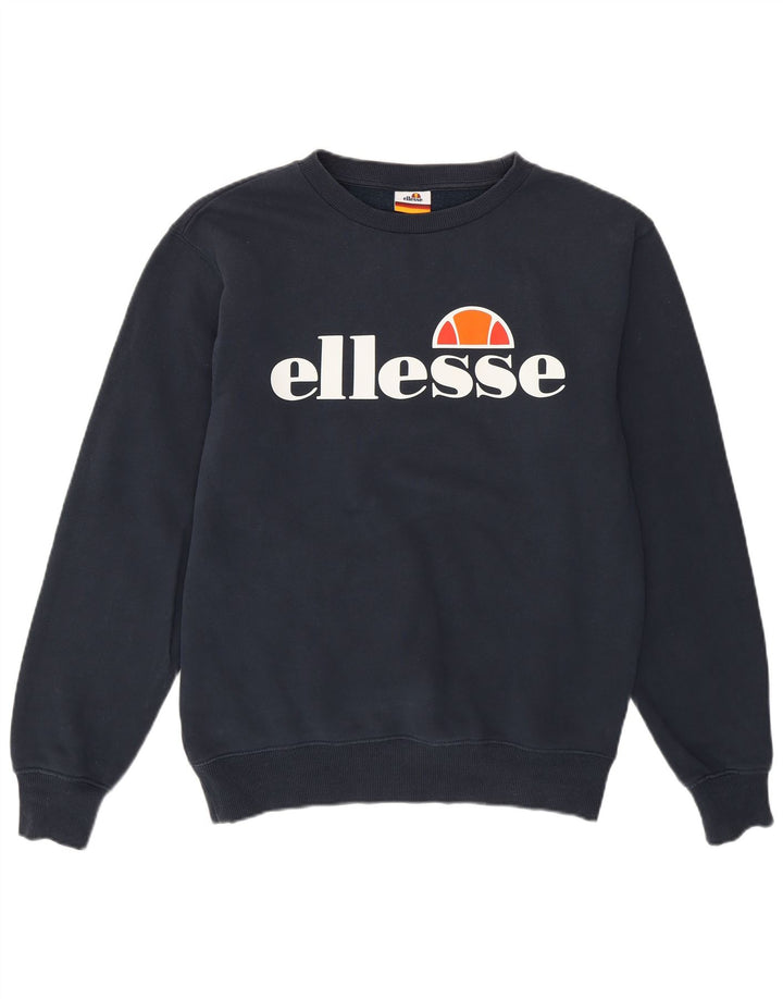 Ellesse Sudadera con gráfico extragrande para mujer UK 8 Small Azul marino