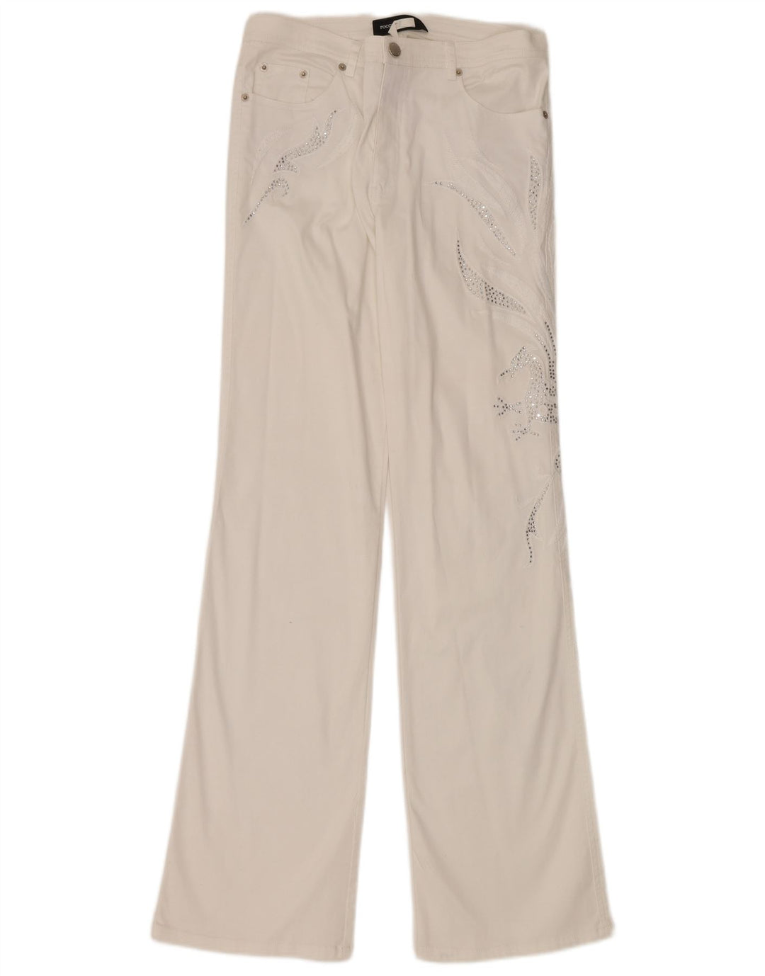 ROCCOBAROCCO Conjunto de 2 piezas con 2 botones para mujer UK 14 Medium W32 L34 Blanco