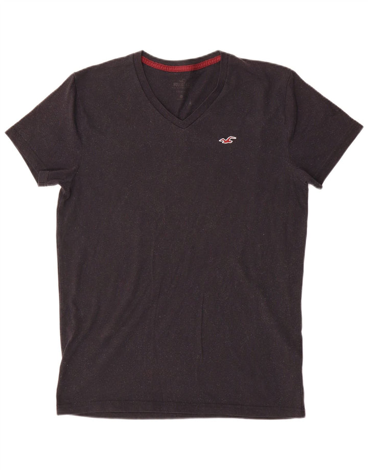 Camiseta Hollister Hombre Top Algodón Gris Medio