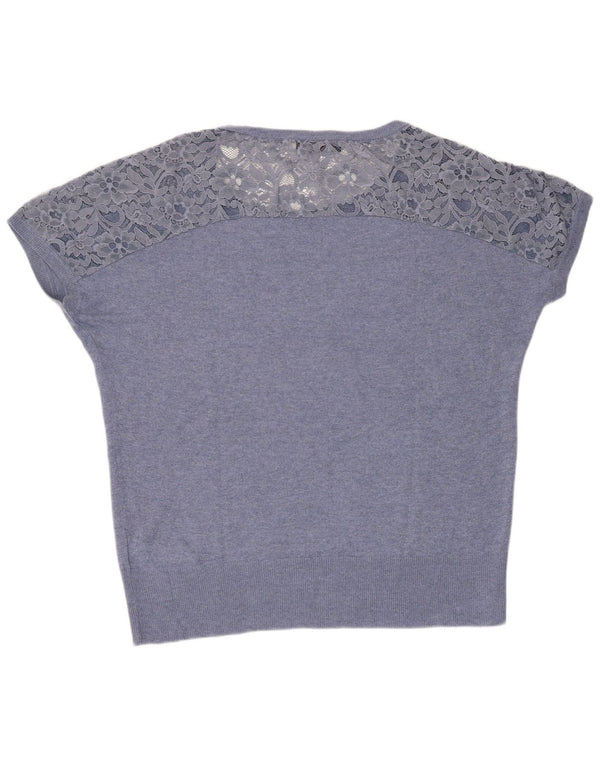Trussardi Jeans Camiseta Oversize Mujer UK 40 XL Viscosa Azul