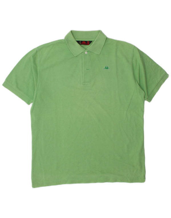Polo Kappa Hombre Algodón Verde Medio
