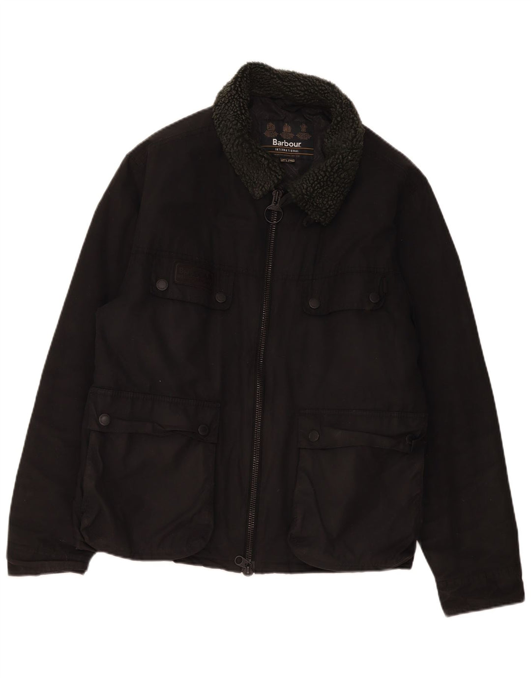 Barbour Chaqueta Sherpa Utility para hombre UK 44 2XL Algodón negro