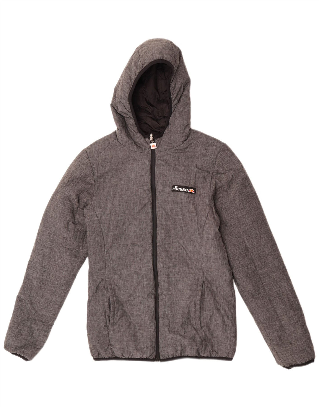 Chaqueta acolchada reversible con capucha para mujer Ellesse UK 10 Small Grey Nylon