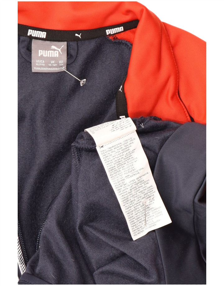 Puma - Chaqueta de chándal con gráfico para niños, 15-16 años, color gris