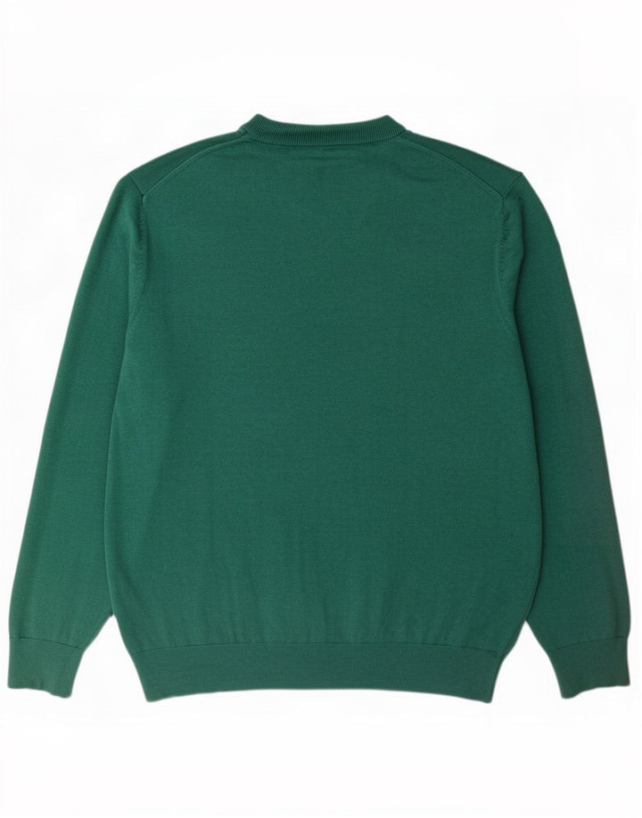 Marks & Spencer - Jersey con cuello en V para hombre, talla 2XL, algodón verde