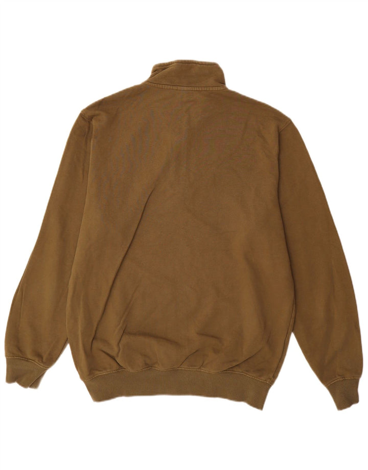 John Lewis Sudadera con Cremallera y Cuello para Hombre Jersey Grande de algodón Caqui