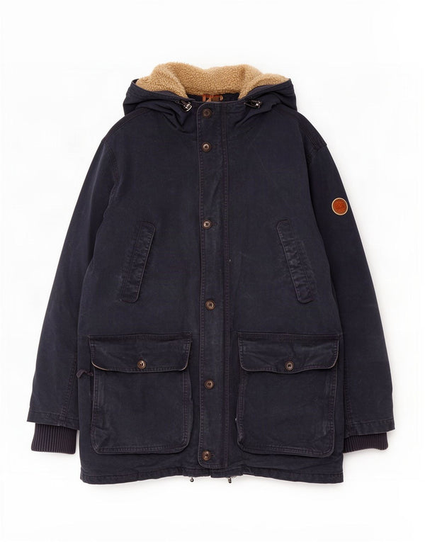 Timberland Abrigo acolchado con capucha para hombre UK 42 XL Algodón azul marino