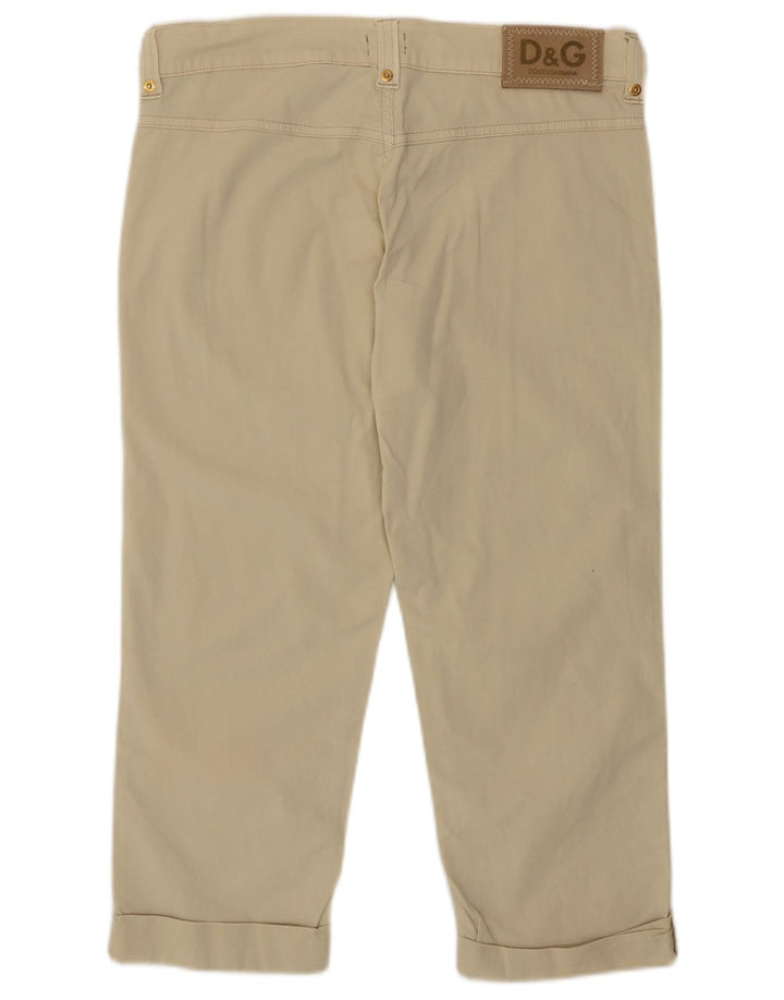 Dolce & Gabbana Pantalones Capri para Mujer IT 40 Small W26 L20 Beige