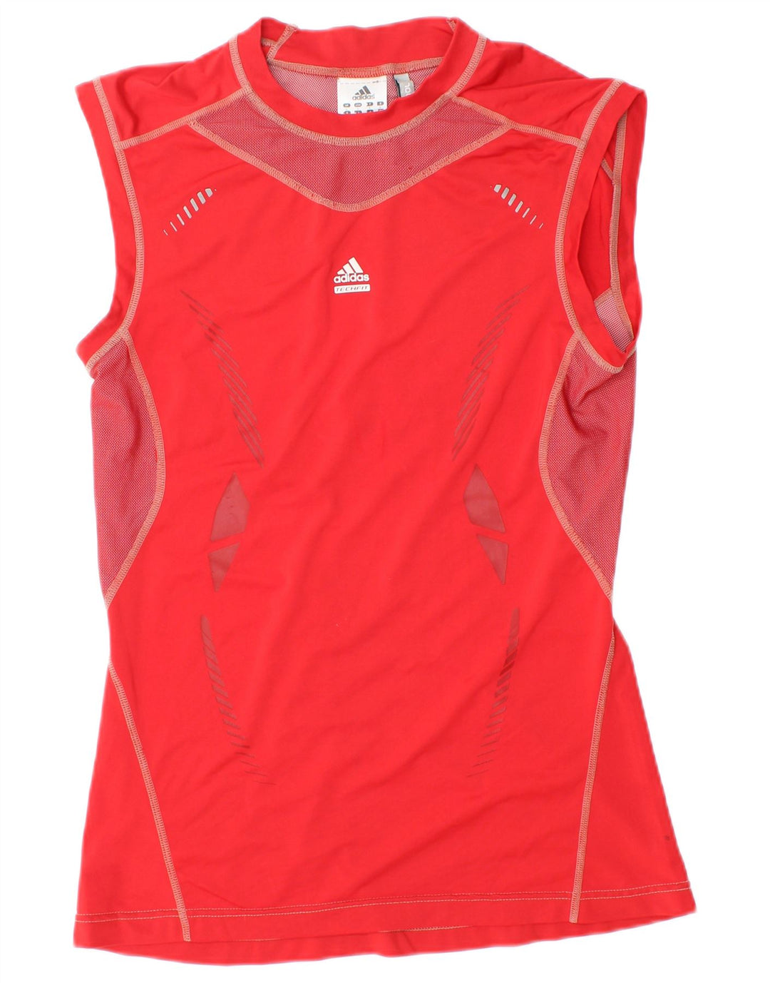Adidas Hombre Climacool Camiseta Top Grande Rojo Colorblock Poliéster
