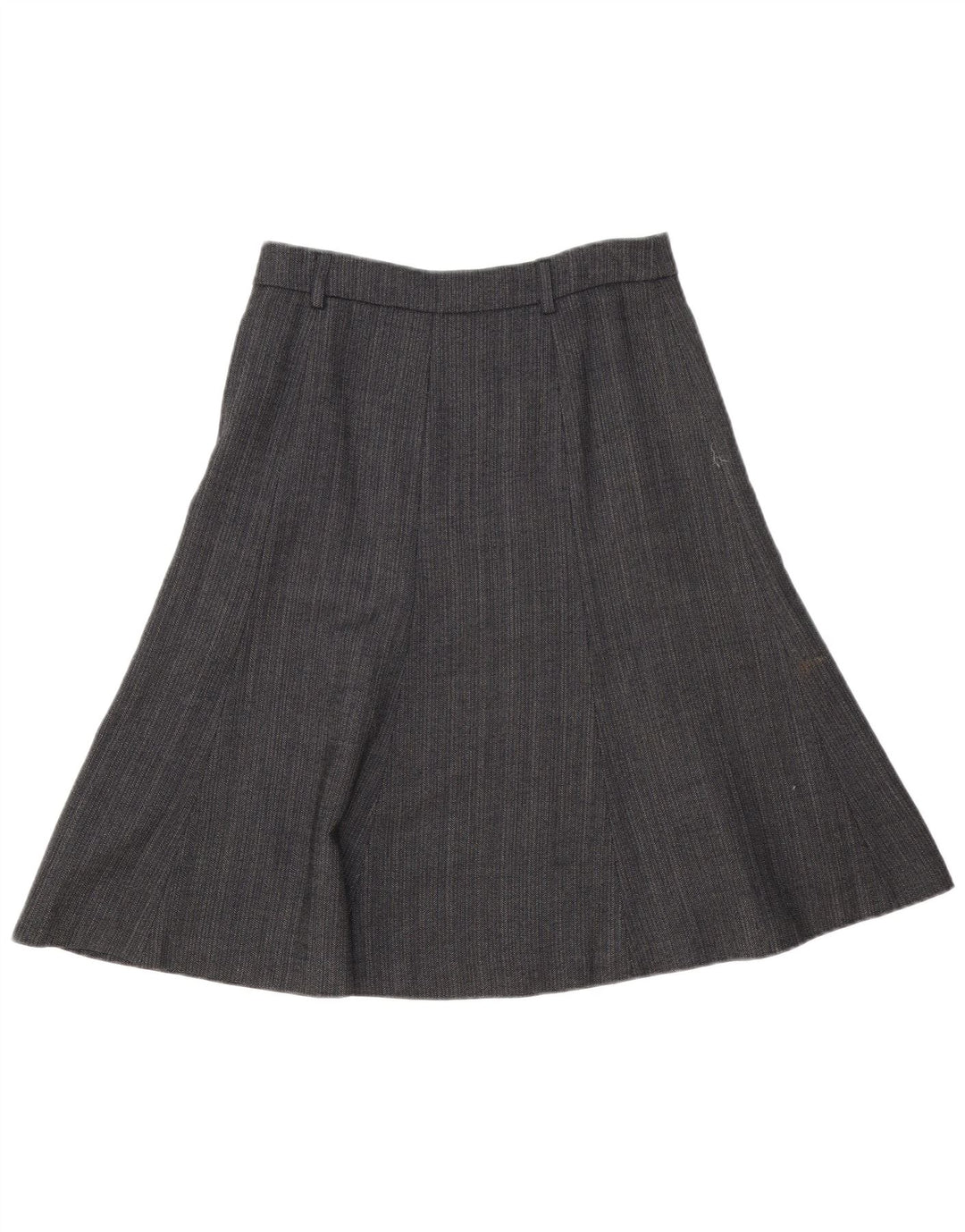 J. Crew Falda acampanada para mujer US 2 XS W28 Lana de espiga gris