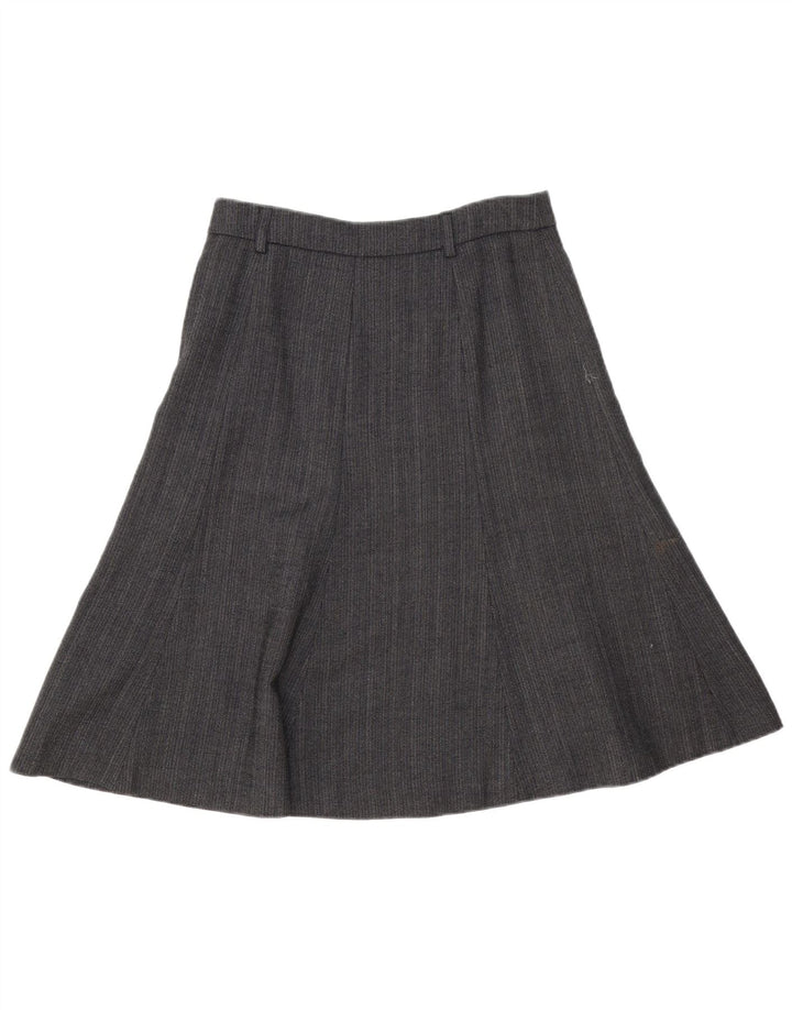 J. Crew Falda acampanada para mujer US 2 XS W28 Lana de espiga gris