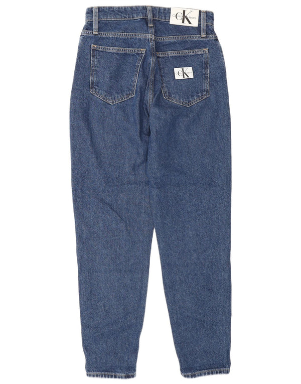 Vaqueros Cónicos De Cintura Alta Mom Para Mujer Calvin Klein W26 L28 Algodón Azul