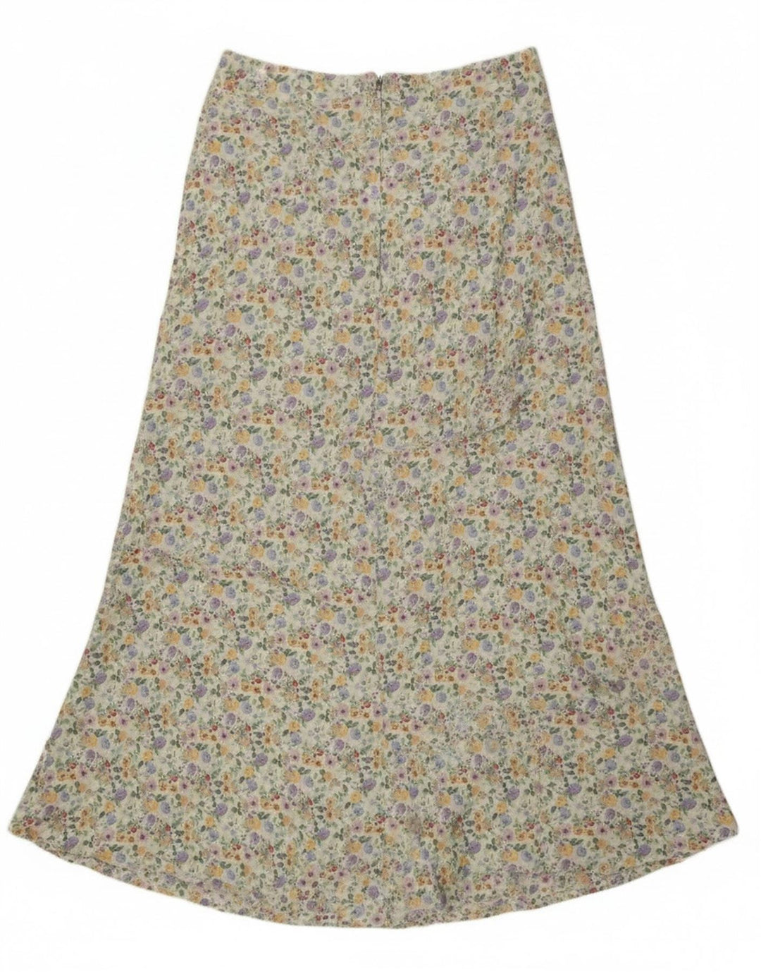 Zara Falda Maxi De Cintura Alta Para Mujer Pequeña W26 Poliéster Floral Multicolor