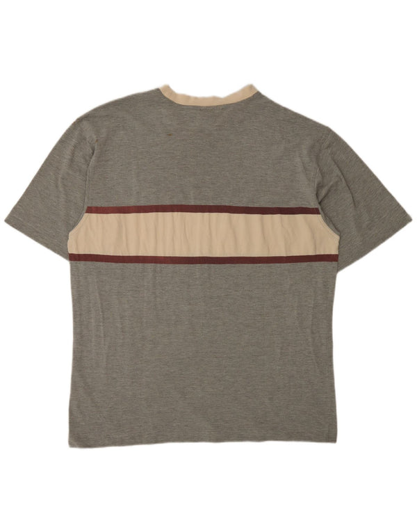 Camiseta Puma Hombre Top Algodón Colorblock Gris Medio