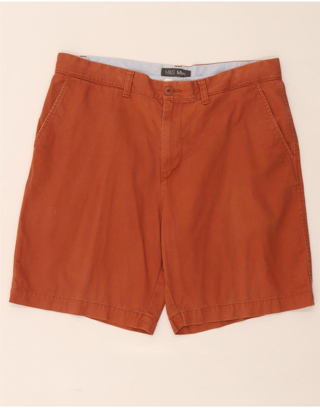 Marks & Spencer Pantalones cortos chinos para hombre W36 Algodón naranja grande