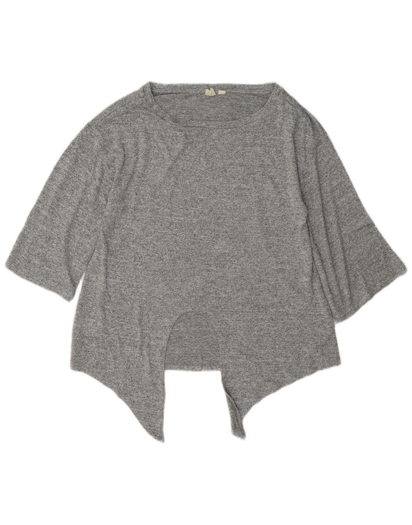 Gap Top tipo túnica asimétrico de gran tamaño para mujer UK 6 XS Poliéster moteado gris