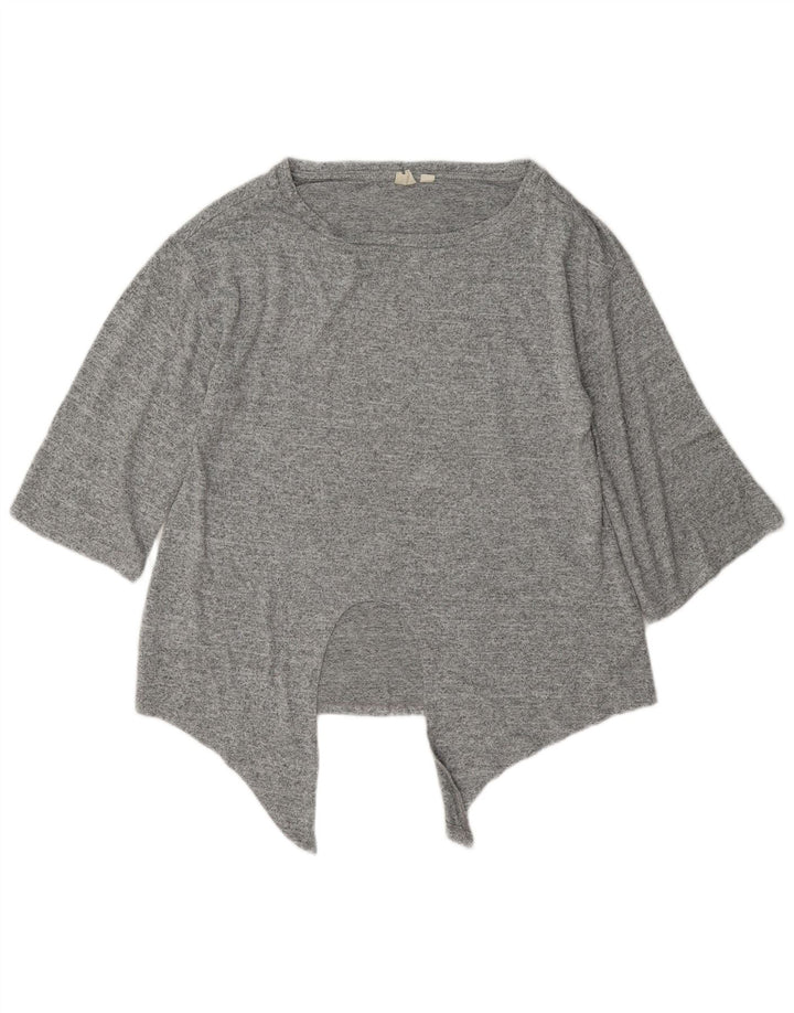 Gap Top tipo túnica asimétrico de gran tamaño para mujer UK 6 XS Poliéster moteado gris