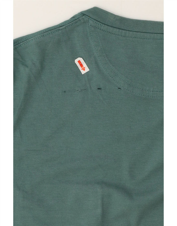 Timberland Hombre Slim Fit Camiseta Top Algodón Verde Medio
