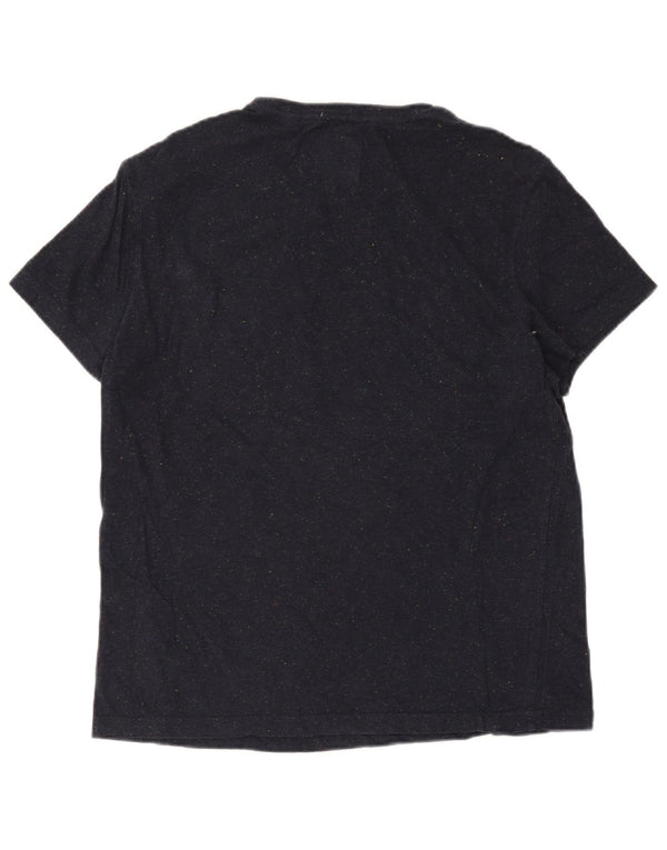 Camiseta Jack Wills Hombre Slim Fit Top XL Algodón moteado azul marino