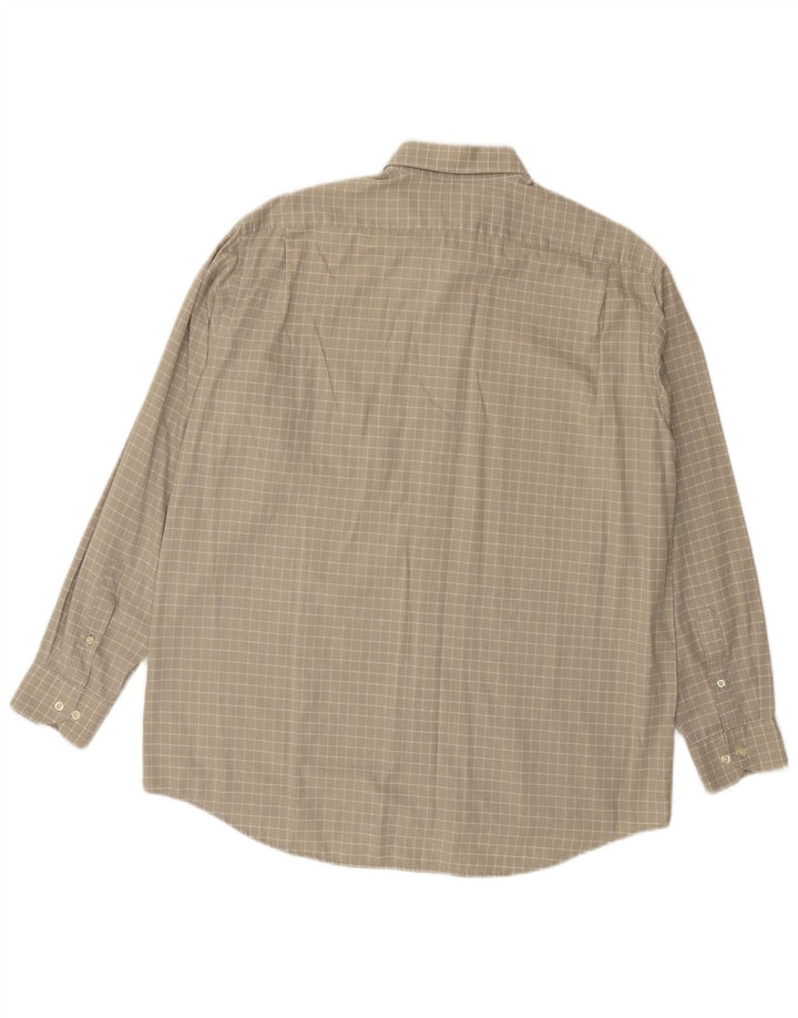 Camisa LACOSTE para hombre talla 41 Algodón a cuadros gris grande
